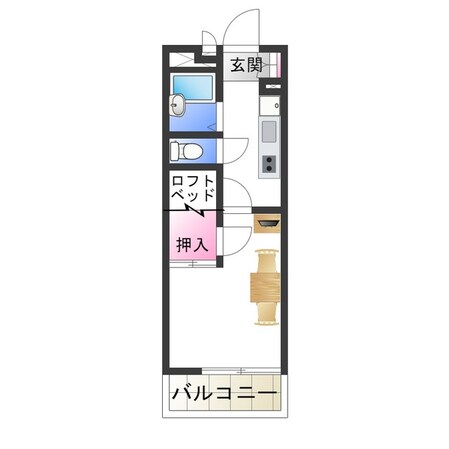 北巽駅 徒歩16分 3階の物件間取画像